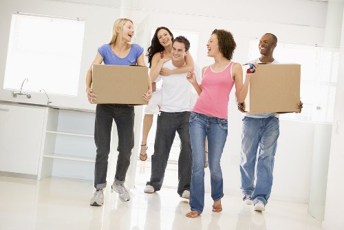 Person placing items into a secured storage unit