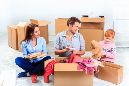 Professional packing services in Queenspark with neatly organized moving boxes