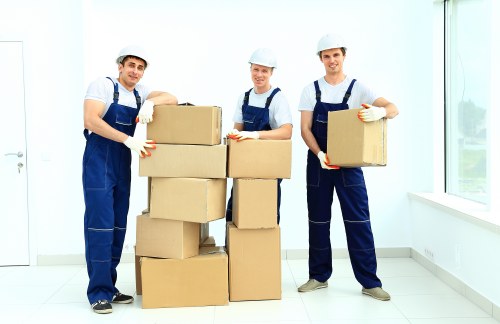 Organized long-term household storage space in Queenspark with labeled containers