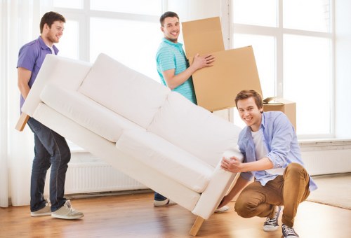 Organized household items in a secure storage unit