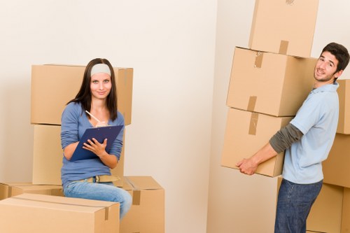 Professional movers loading a van for a Queenspark local move